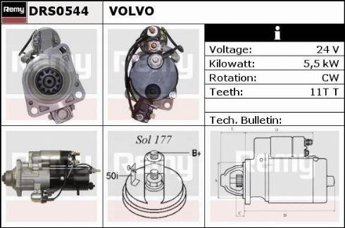 Remy DRS0544N - Стартер autospares.lv