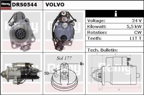 Remy DRS0544 - Стартер autospares.lv