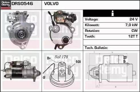 Remy DRS0546 - Стартер autospares.lv