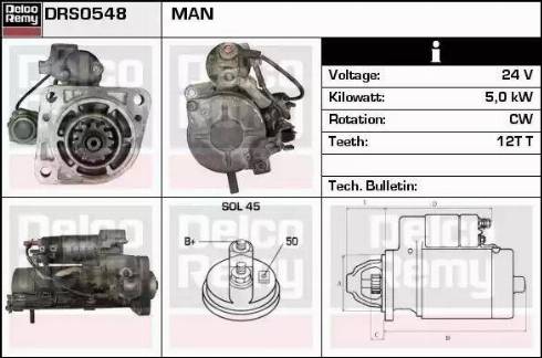 Remy DRS0548 - Стартер autospares.lv