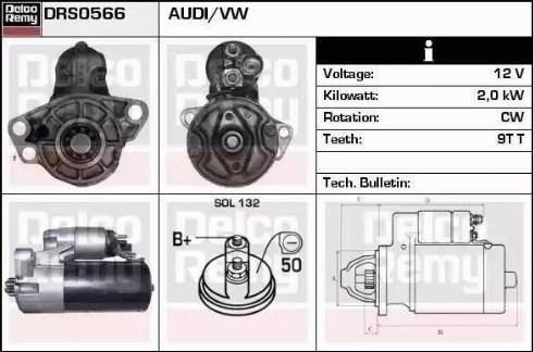 Remy DRS0566 - Стартер autospares.lv