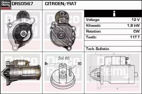 Remy DRS0567 - Стартер autospares.lv