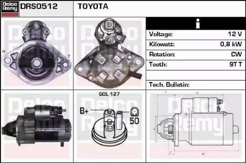 Remy DRS0512 - Стартер autospares.lv