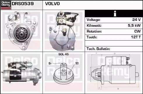 Remy DRS0539 - Стартер autospares.lv