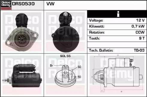 Remy DRS0530 - Стартер autospares.lv