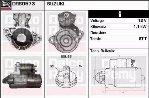 Remy DRS0573 - Стартер autospares.lv