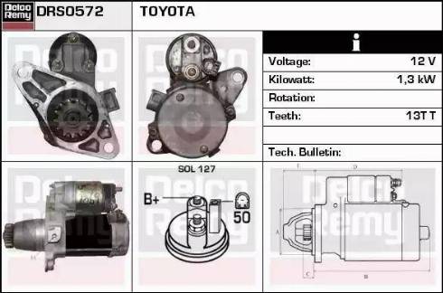 Remy DRS0572 - Стартер autospares.lv