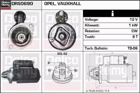 Remy DRS0690 - Стартер autospares.lv