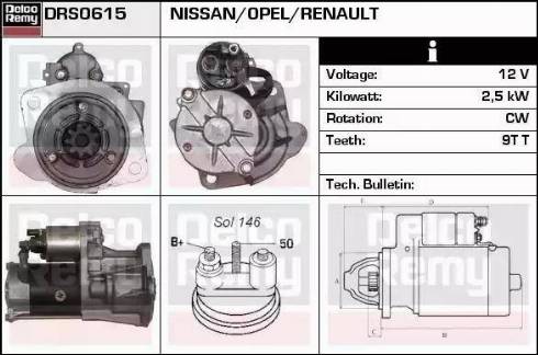 Remy DRS0615 - Стартер autospares.lv