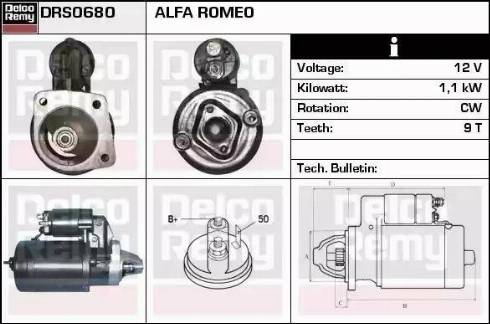 Remy DRS0680 - Стартер autospares.lv