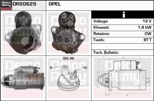 Remy DRS0625 - Стартер autospares.lv