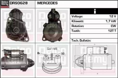 Remy DRS0628 - Стартер autospares.lv