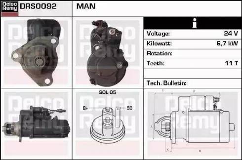 Remy DRS0523 - Стартер autospares.lv