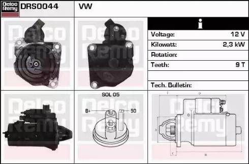 Remy DRS0044 - Стартер autospares.lv