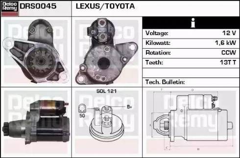 Remy DRS0045 - Стартер autospares.lv