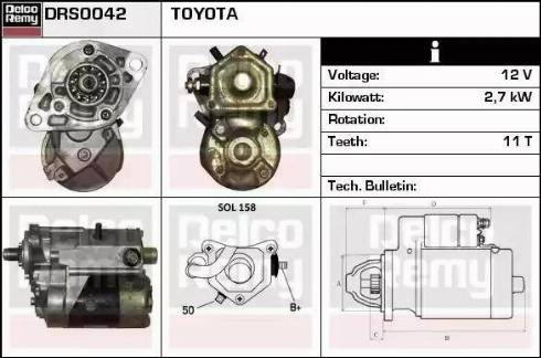 Remy DRS0042 - Стартер autospares.lv