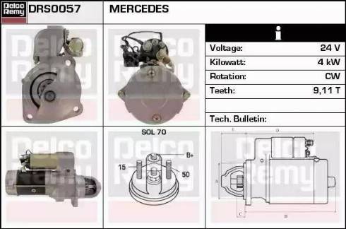 Remy DRS0057 - Стартер autospares.lv