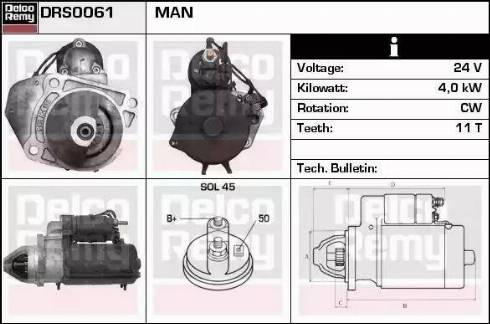 Remy DRS0061 - Стартер autospares.lv