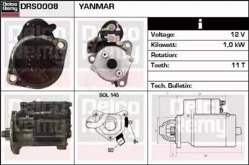 Remy DRS0008 - Стартер autospares.lv