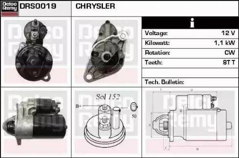 Remy DRS0019 - Стартер autospares.lv