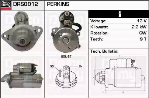 Remy DRS0012 - Стартер autospares.lv