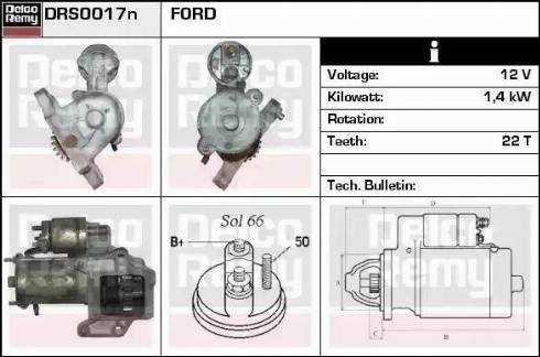 Remy DRS0017N - Стартер autospares.lv