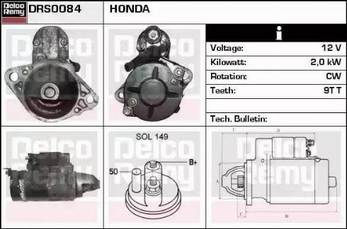 Remy DRS0084 - Стартер autospares.lv