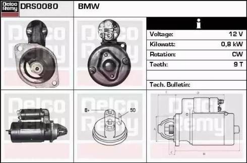 Remy DRS0080 - Стартер autospares.lv