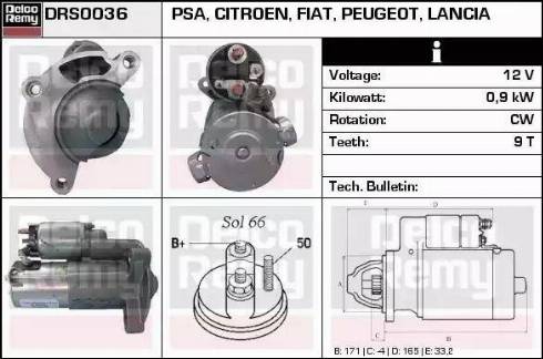 Remy DRS0036 - Стартер autospares.lv