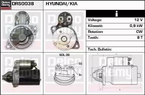 Remy DRS0038 - Стартер autospares.lv