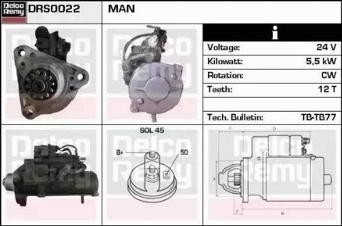 Remy DRS0022 - Стартер autospares.lv