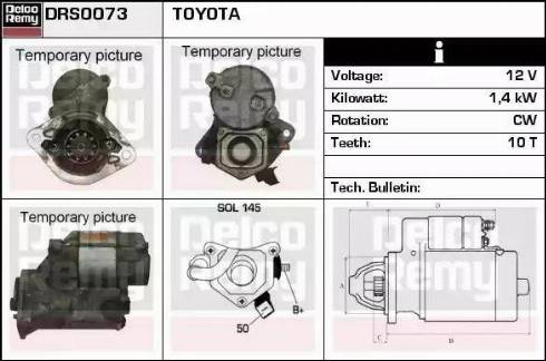 Remy DRS0073 - Стартер autospares.lv