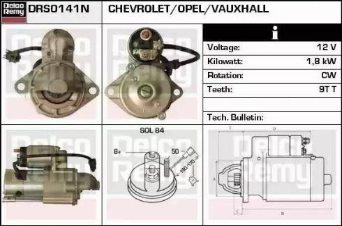 Remy DRS0141N - Стартер autospares.lv