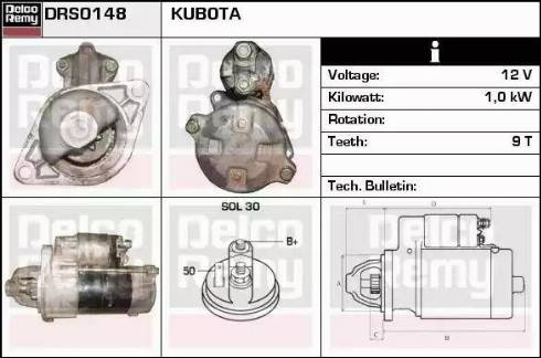 Remy DRS0148 - Стартер autospares.lv