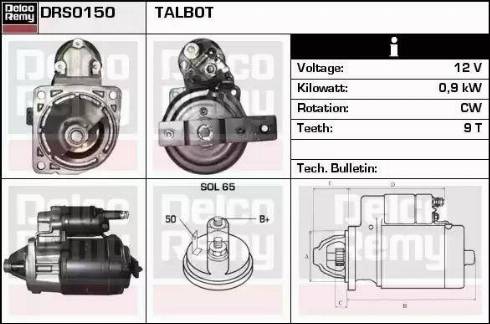 Remy DRS0150 - Стартер autospares.lv