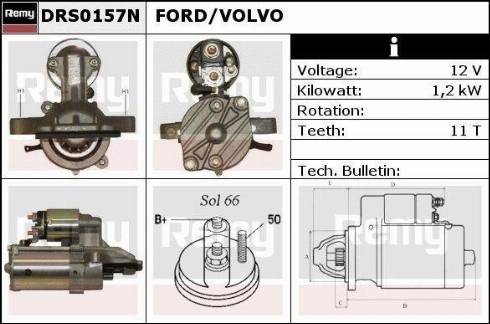 Remy DRS0157N - Стартер autospares.lv