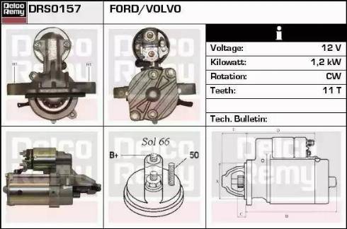 Remy DRS0157 - Стартер autospares.lv