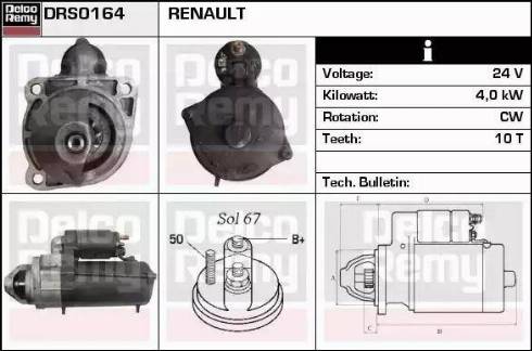 Remy DRS0164 - Стартер autospares.lv