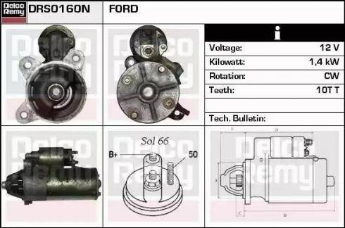 Remy DRS0160N - Стартер autospares.lv