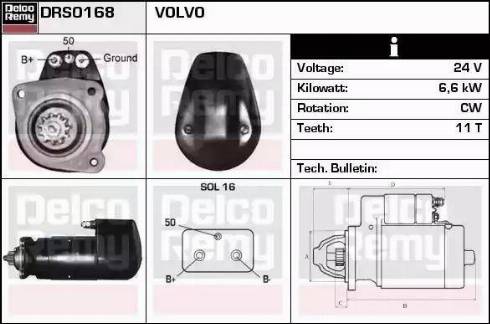 Remy DRS0168 - Стартер autospares.lv