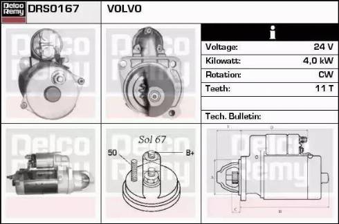 Remy DRS0167 - Стартер autospares.lv