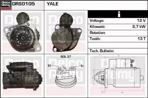 Remy DRS0105 - Стартер autospares.lv