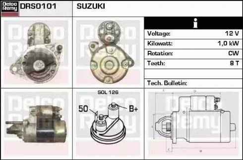 Remy DRS0101 - Стартер autospares.lv