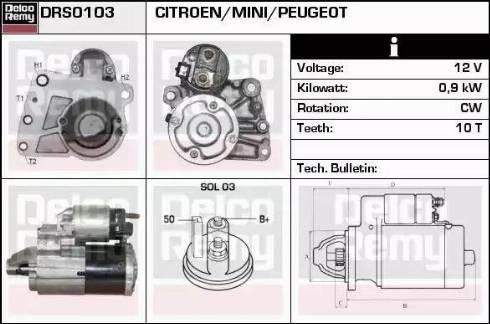 Remy DRS0103 - Стартер autospares.lv