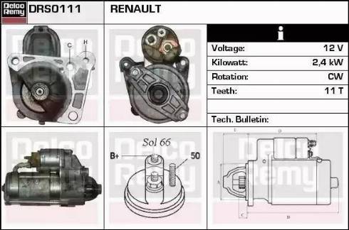 Remy DRS0111 - Стартер autospares.lv