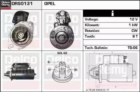 Remy DRS0131 - Стартер autospares.lv