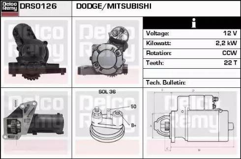 Remy DRS0126 - Стартер autospares.lv