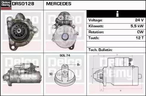 Remy DRS0128 - Стартер autospares.lv