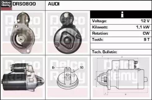 Remy DRS0800 - Стартер autospares.lv