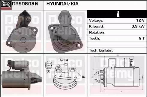 Remy DRS0808N - Стартер autospares.lv